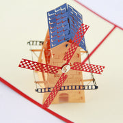 Windmill pop up card 3d origami greeting