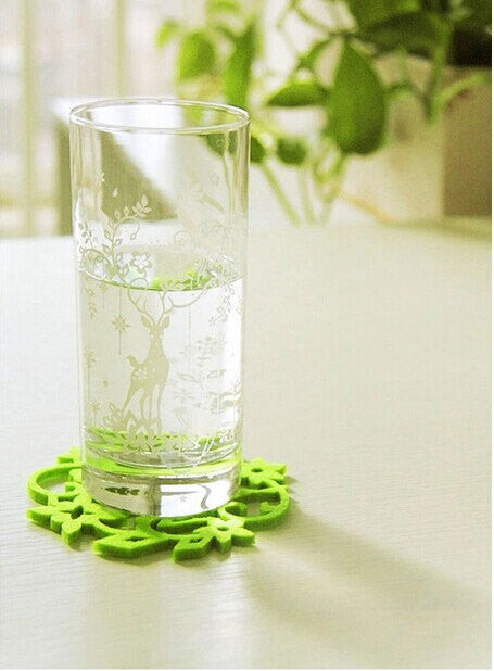 Flower and deer Coasters  black Coasters green coasters white coasters Grey coasters