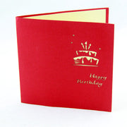 Flower birthday Cake  in Pop up card birthday card 3d greeting card
