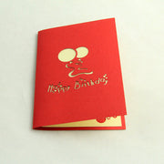 Spotty dog birthday card pop up card/ 3d card/ kid birthday card