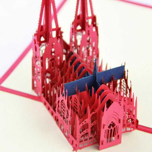 AI-  Kolner Dom -Cologne Cathedral pop up card 3D card laser cut