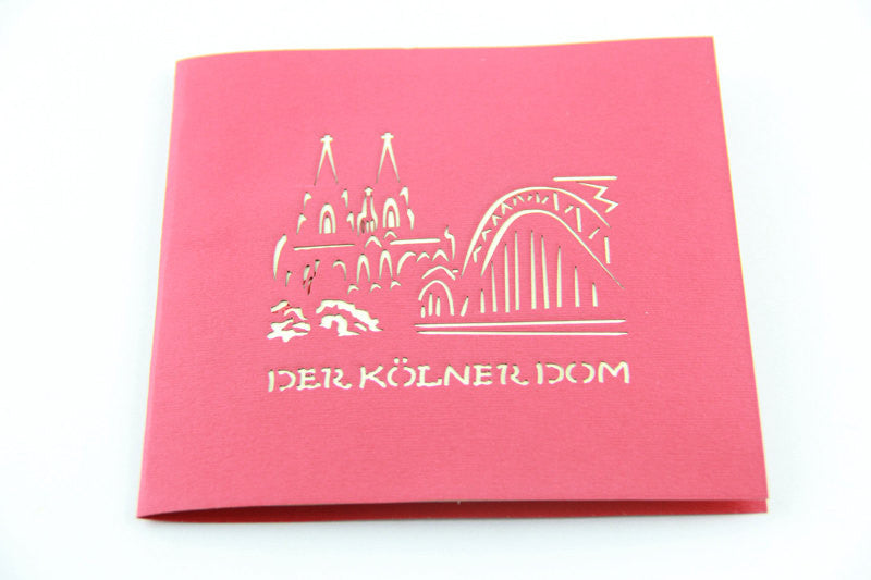 AI-  Kolner Dom -Cologne Cathedral pop up card 3D card laser cut