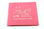 AI-  Kolner Dom -Cologne Cathedral pop up card 3D card laser cut