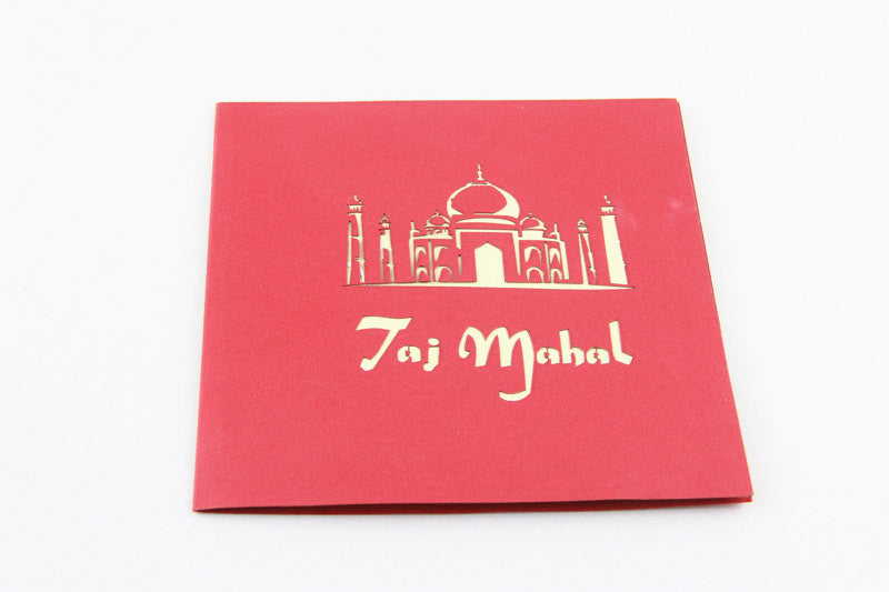 Indian Taj Mahal  pop up card -greeting card 3d laser cut souvenir card
