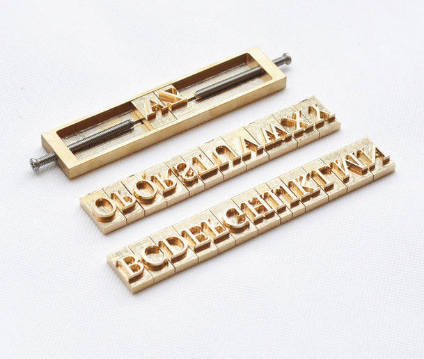 Customized Font / interchangeable characters  Alphabet Letter Stamps for Stamping / Embossing Leather - with 26 characters