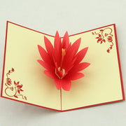 Lotus flower pop up card/3D card/ handmade  greeting cards