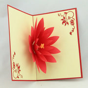 Lotus flower pop up card/3D card/ handmade  greeting cards