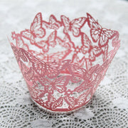 Pack of  laser cut butterfly cake cupcake wrappers for wedding party cupcake decoration