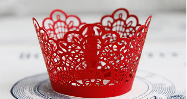 Pack of  laser cut love cat  cake cupcake wrappers for wedding party tea party cupcake decoration Grape vine wedding/ Manor wedding
