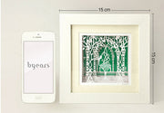 Home decor paper cut gift shadow box frame laser cut fairy in the garden