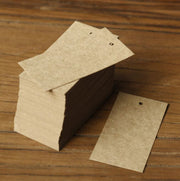 100 Blank Cards / gift tag // Flat Blank Cards/ Kraft note card/Kraft tag