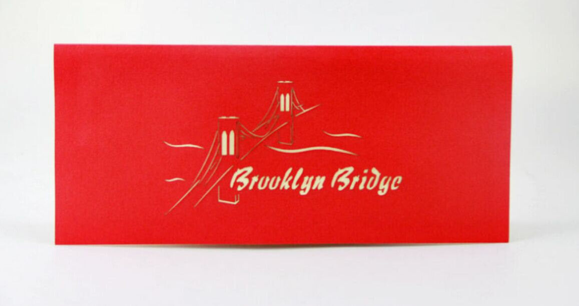 Brooklyn Bridge pop up card/ 3d New York souvenir cards