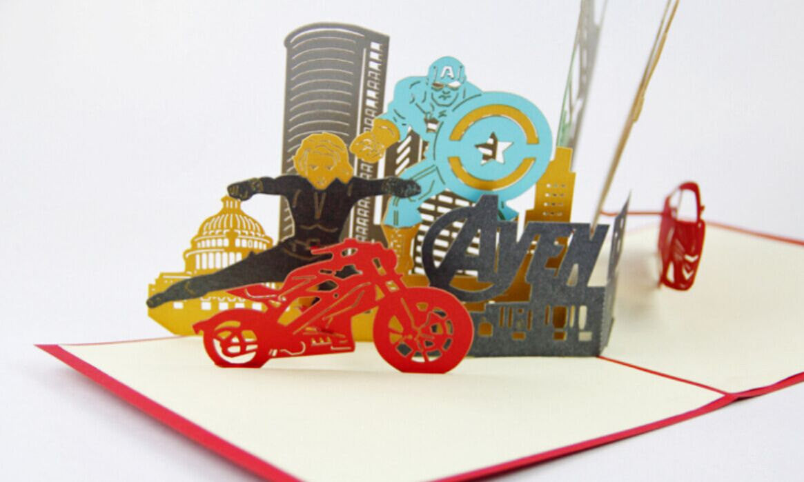 Avengers pop up card/ Avengers card/handmade greeting card in super hero