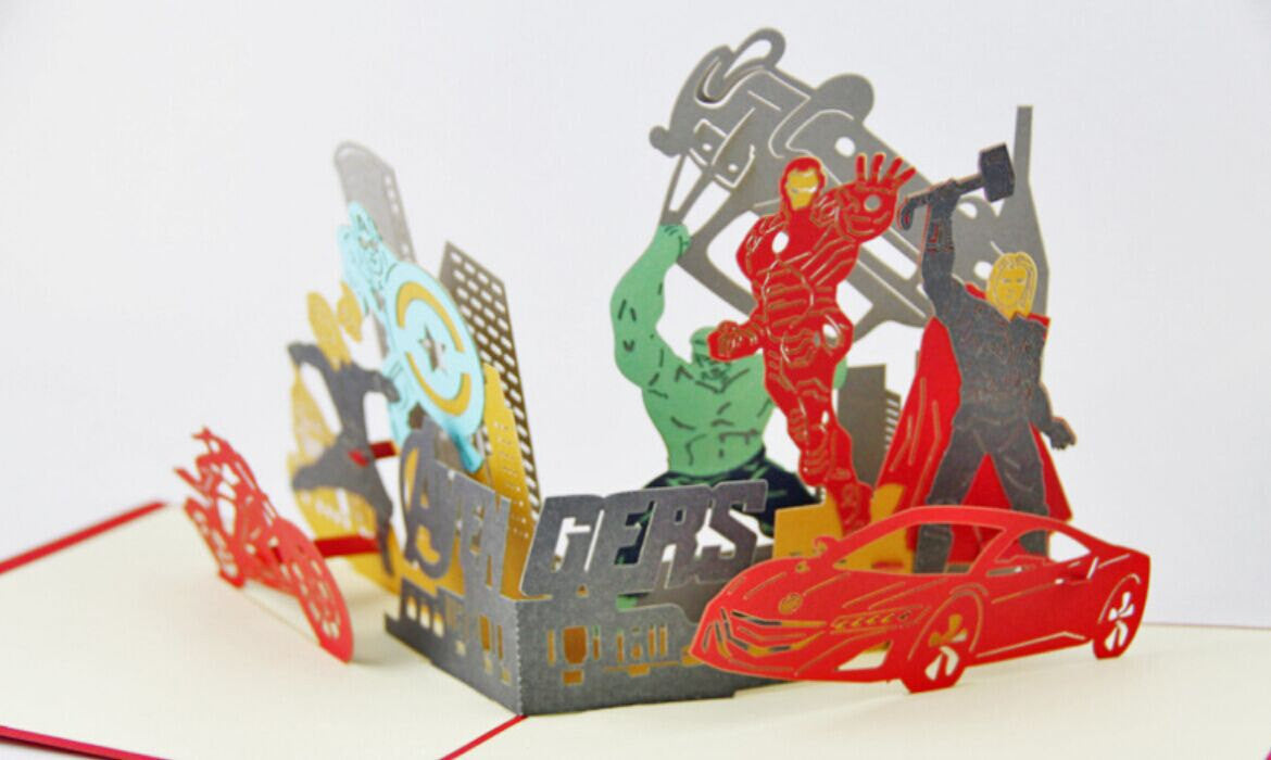 Avengers pop up card/ Avengers card/handmade greeting card in super hero