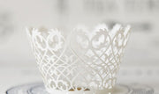 Pack of  lace laser cut cupcake wrappers for wedding party tea party cupcake decoration cake wrapper