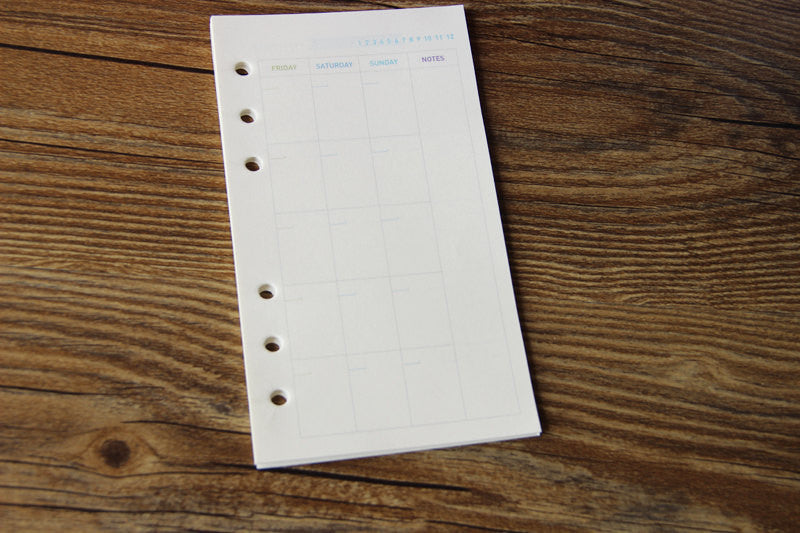 A5 Planner Insert /Filofax printed inserts /Monthly inserts /Weekly inserts / To do list / Daily grid/NB0052A5