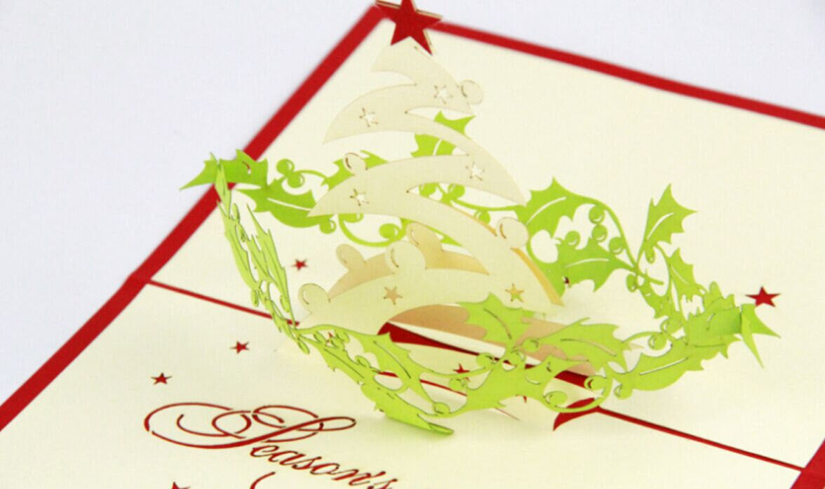 seasons greeting card Christmas Pop up card 3d handmade card