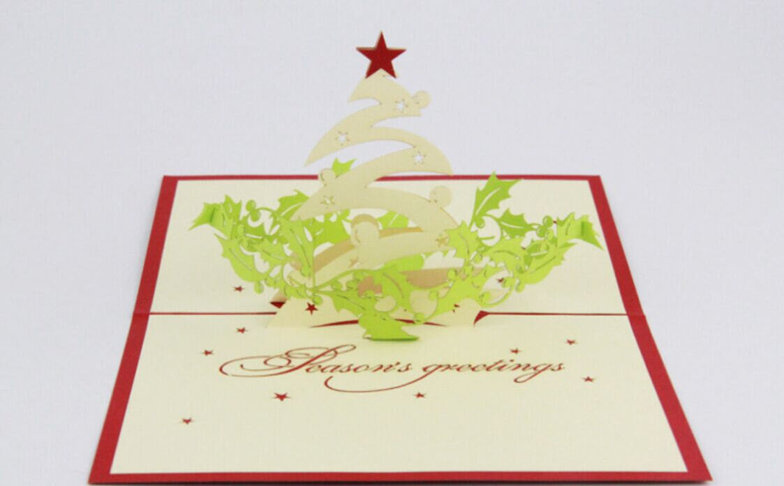 seasons greeting card Christmas Pop up card 3d handmade card