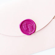 Baby footprints wax seal stamp baby gift seals/ invitation seal gift box/baby shower invitation seal--WS069