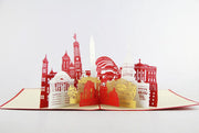Washington City skyline in Pop up card greeting card  3d gift card gift for travelers