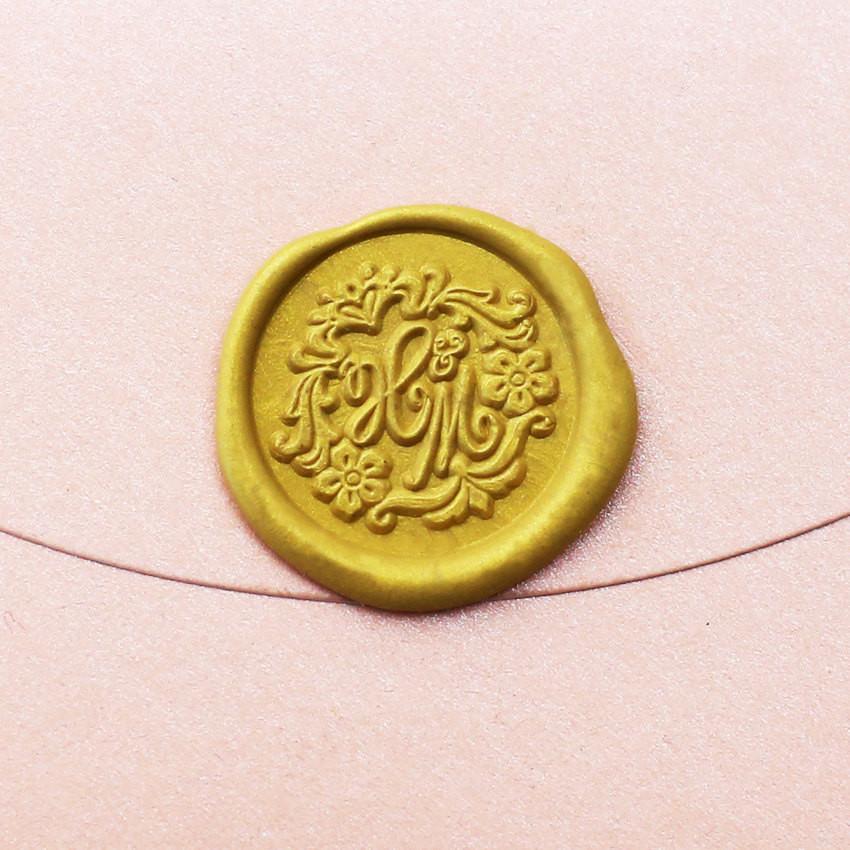 Custom Double Initials Wedding wax seal stamp/personalized Filigree sealing/wedding invitation seal