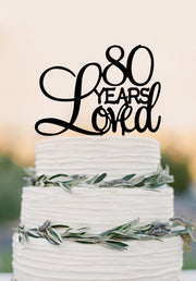 personalized birthday Cake Topper,80 years Love ,custom birthday cake topper birthday Decorations,birthday party decro