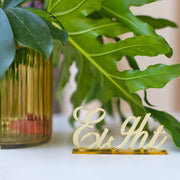 Acrylic Table Numbers mirror Gold Table number wedding stand table number decor