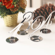 Acrylic Table Number Standing Mirror Gold Table Number  Wedding Table Decor mirror silver wedding table number